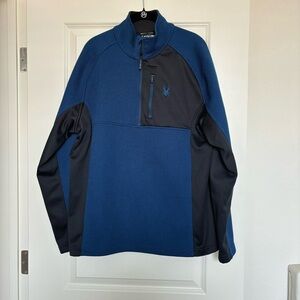 Spyder Men's Half Zip Sweater Gait Knit Pullover Jacket, size XL